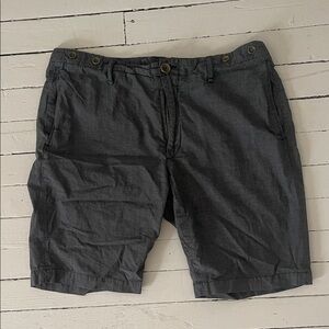 Men's Rag & Bone Charcoal Plaid Shorts